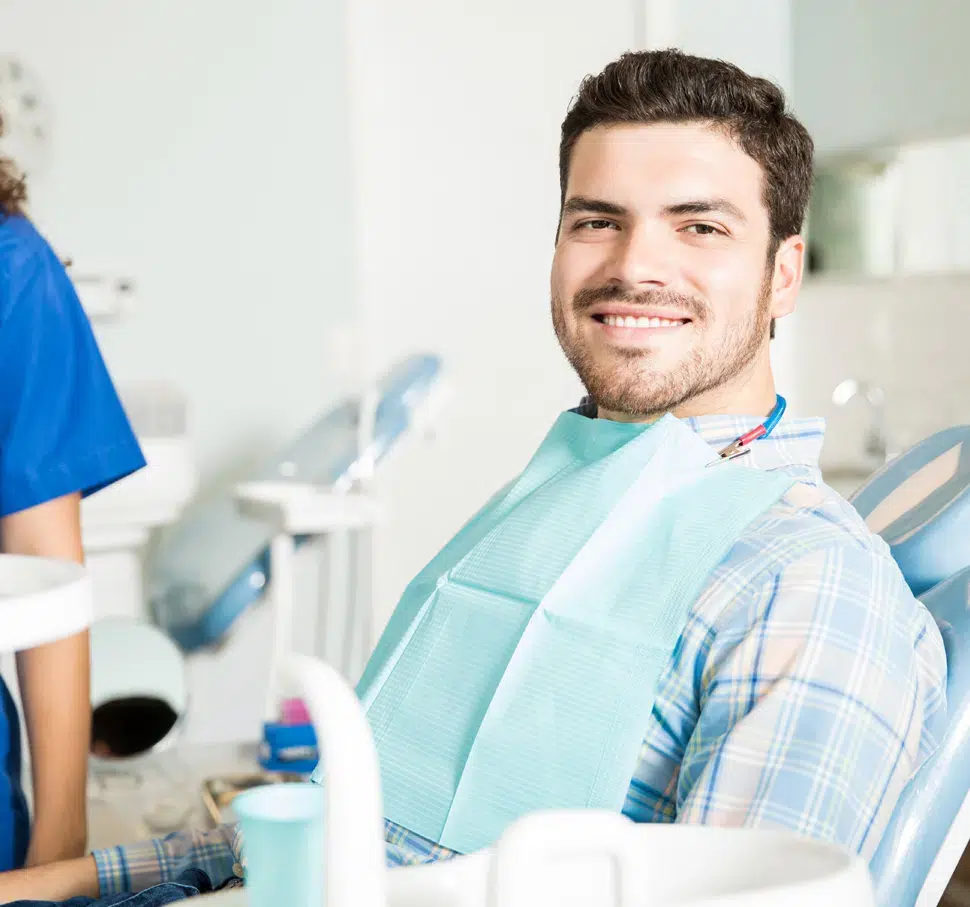 joyful smile after cosmetic dental treatment - hallmark dental brentwood